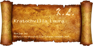 Kratochvilla Laura névjegykártya